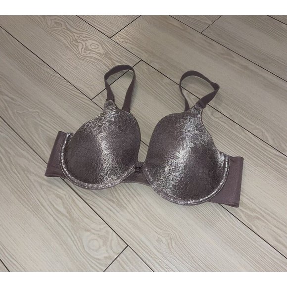 Vanity Fair Other - Vanity Fair 75346 Beauty Back Bra Satin Lace Lined Underwire Womens 36C Taupe